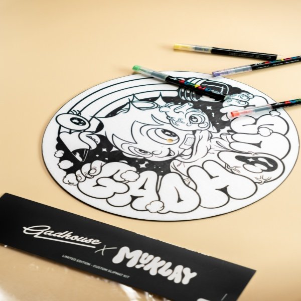 TURNTABLE SLIPMAT GADHOUSE x MUKLAY [SLIPMAT PIRINGAN HITAM]